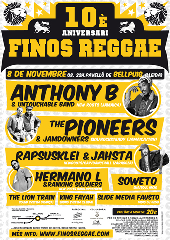10a edició del Finos Reggae Festival a Bellpuig