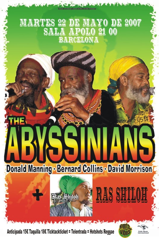 The ABYSSINIANS & RAS SHILOH en concert a Barcelona