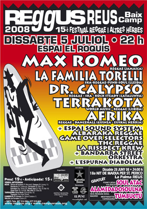 Reggus + Nit de Marxa 2008: Programa definitiu