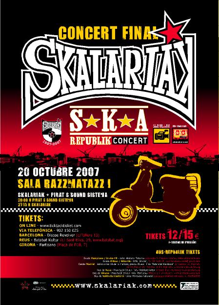 Skalariak a Barcelona, últim concert, bus des de Reus