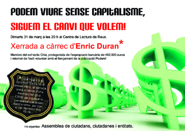 Xerrada a Reus: Podem viure sense el capitalisme