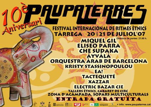 Paupaterres. Festival Internacional de Ritmes Ètnics a Tàrrega