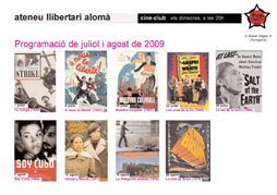 Cicle de cinema a l'Ateneu Llibertari Alomà de Tarragona